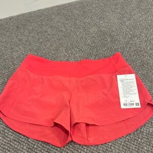 Lululemon Speed Up Women's Coral Shorts